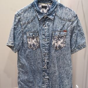 Buffalo David Bitton Blue Denim Casual Shirt